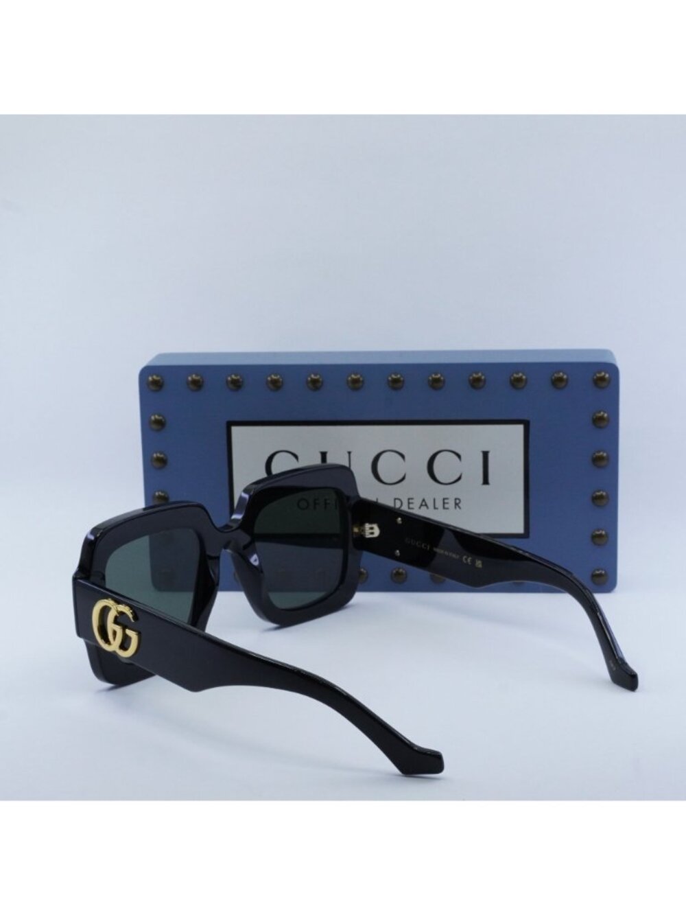 Gucci GG1547S 001 Square Women Sunglasses - Black / Grey - Picture 5 of 10